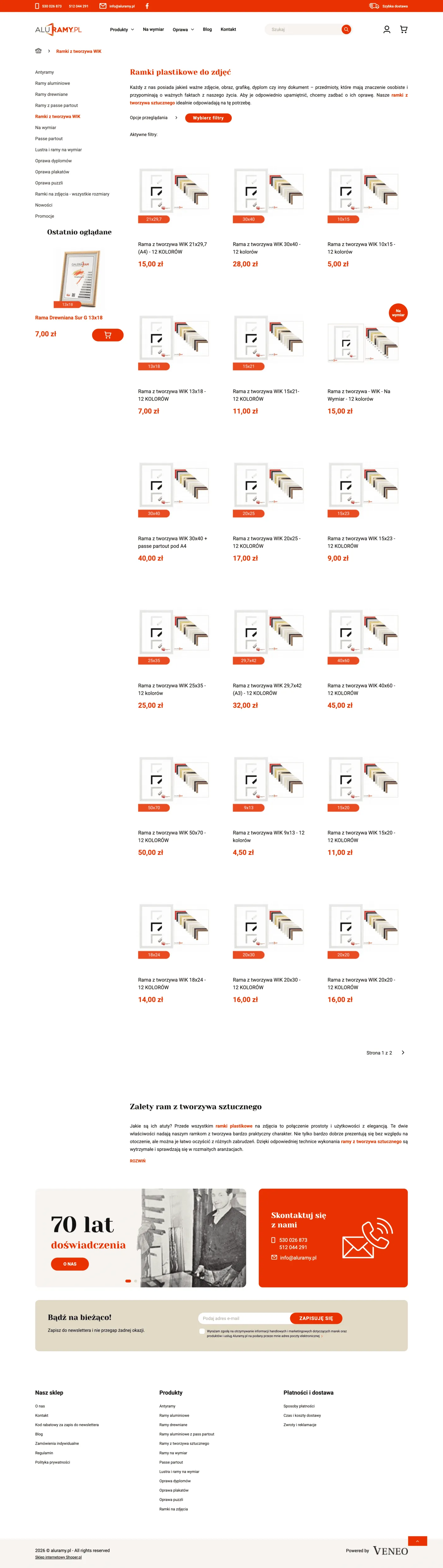 Lista produktów